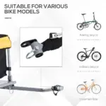 Bicycle Cargo Trailer, Yellow, Two-Wheel Bike Luggage Wagon with Removable Cover - Image 6