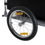 Bicycle Cargo Trailer, Yellow, Two-Wheel Bike Luggage Wagon with Removable Cover - Image 9