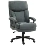 HOMCOM Big and Tall Desk Chair, Executive Office Chair, 450lbs, Heavy Duty Computer Chair for Heavy People, Gray