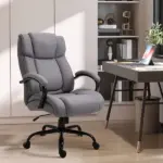 Vinsetto Big and Tall Executive Office Chair 484lbs with Wide Seat, Computer Desk Chair, Adjustable Height, Light Gray - Image 15