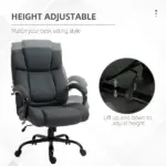 Big and Tall Office Chair with 485 lb Capacity, Adjustable Height, Charcoal Gray - Image 5