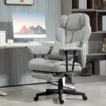 HOMCOM Big and Tall Office Chair, Up to 396lbs, Ergonomic Reclining Office Chair with High Back, Footrest and Lumbar Support, Gray - Image 10