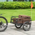 Bike Cargo Trailer, 16'' Wheels, Suspension, 88 lbs Load Capacity, Durable Transport Cart - Image 2