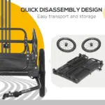 Bike Cargo Trailer, 16'' Wheels, Suspension, 88 lbs Load Capacity, Durable Transport Cart - Image 6