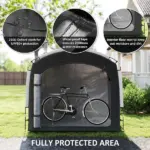 Outsunny Bike Storage Shed Tent, Portable and Waterproof with 210D Oxford Fabric and Carry Bag for 3-4 Bicycles, Black - Image 5