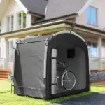 Outsunny Bike Storage Shed Tent, Portable and Waterproof with 210D Oxford Fabric and Carry Bag for 3-4 Bicycles, Black - Image 8