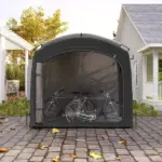 Outsunny Bike Storage Shed Tent, Portable and Waterproof with 210D Oxford Fabric and Carry Bag for 3-4 Bicycles, Black - Image 9