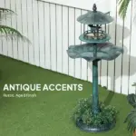Bird Bath Bowl, 3-in-1 Pedestal Birdbath with Bird Feeder and Flower Planter, Large Water Basin, Outdoor, Green - Image 7