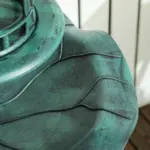 Bird Bath Bowl, 3-in-1 Pedestal Birdbath with Bird Feeder and Flower Planter, Large Water Basin, Outdoor, Green - Image 9