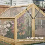 Raised Garden Bed with Cold Frame Greenhouse, Fir Wood and Galvanized Steel, Natural - Image 8