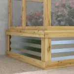 Raised Garden Bed with Cold Frame Greenhouse, Fir Wood and Galvanized Steel, Natural - Image 9