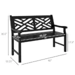 Outsunny 43.25 Inch Wooden Garden Bench for Peaceful Outdoors - Image 3