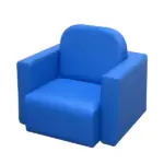 Blue 2-in-1 Kids Sofa and Table Chair Set Convertible Toddler Lounge Multifunctional Armrest Chair for Play - Image 11