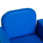 Blue 2-in-1 Kids Sofa and Table Chair Set Convertible Toddler Lounge Multifunctional Armrest Chair for Play - Image 9