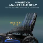 Blue Pedal Go Kart for Kids with Swing Axle and Shock-Absorbing Wheels - Image 4