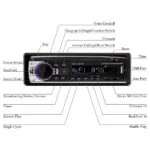 Single DIN Bluetooth Car Stereo FM Radio with USB SD AUX and MP3 Playback - Image 9