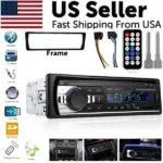 Single DIN Bluetooth Car Stereo FM Radio with USB SD AUX and MP3 Playback