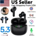 Bluetooth 5.3 Trucker Wireless Earbuds Headset with Noise Cancelling Microphone
