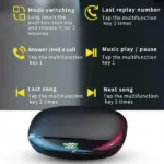 Bluetooth 5.1 TWS Wireless Earbuds with Charging Case and LED Display - Image 6