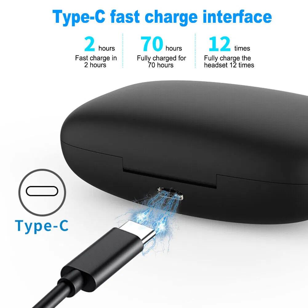 Bluetooth 5.0 TWS Wireless Earbuds with Ear Hooks and Charging Case