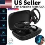 Bluetooth 5.0 TWS Wireless Earbuds with Ear Hooks and Charging Case