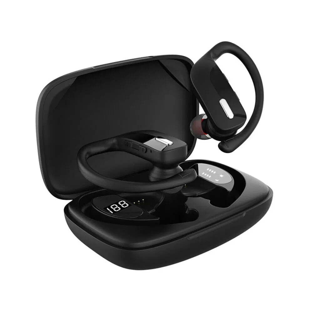 Bluetooth 5.0 TWS Wireless Earbuds with Ear Hooks and Charging Case