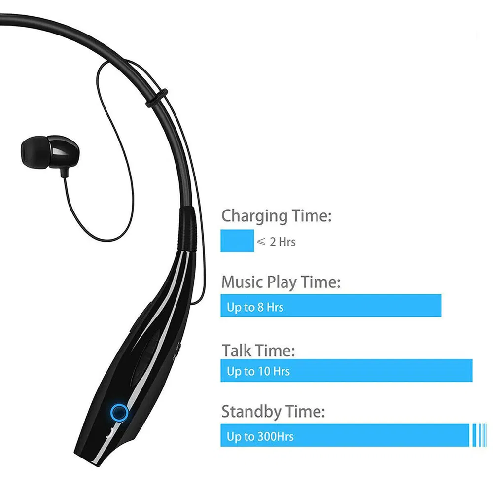 Bluetooth Neckband Wireless Stereo Earbuds with Microphone