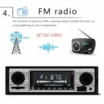 Bluetooth Vintage Style Car FM Radio MP3 Player with USB and AUX - Image 7