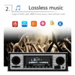 Bluetooth Vintage Style Car FM Radio MP3 Player with USB and AUX - Image 9
