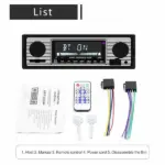 Bluetooth Vintage Style Car FM Radio MP3 Player with USB and AUX - Image 4
