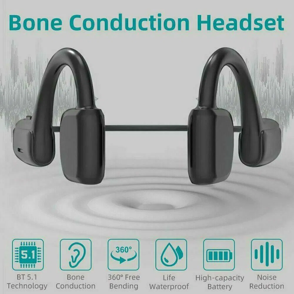 Bluetooth 5.1 Bone Conduction Headphones for Outdoor Sports