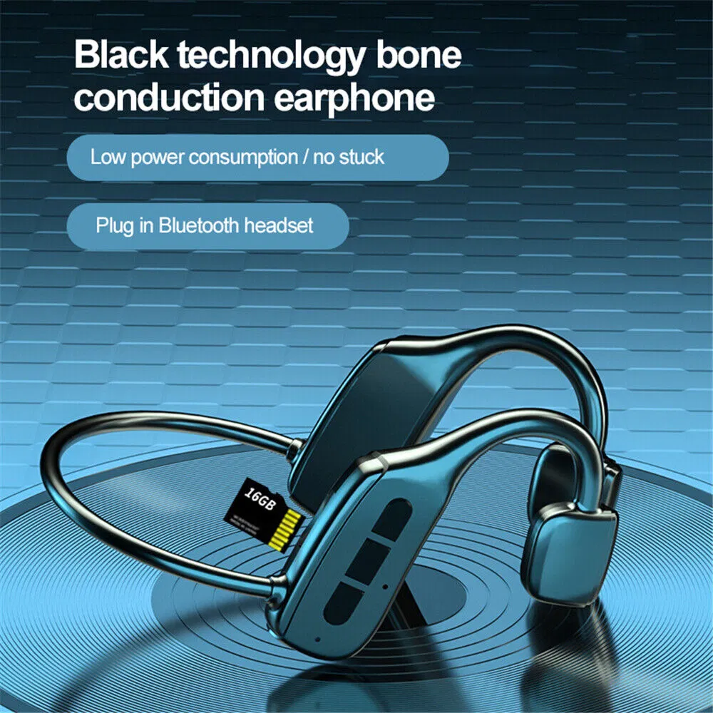 Bluetooth 5.1 Open-Ear Bone Conduction Headphones with Microphone