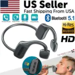 Bluetooth 5.1 Open-Ear Bone Conduction Headphones with Microphone