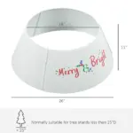 HOMCOM 26 Inch Steel Christmas Tree Collar Cream White - Image 3