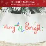HOMCOM 26 Inch Steel Christmas Tree Collar Cream White - Image 5