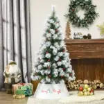 HOMCOM 26 Inch Steel Christmas Tree Collar Cream White - Image 7