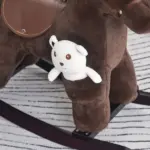 Plush Rocking Horse with Animal Sounds and Bear Toy Brown for Ages 3+ - Image 9
