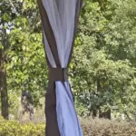 Brown Steel Gazebo Paradise: 12x12 Party Tent with Double Roof, Curtains and Netting - Image 8