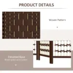 HOMCOM Brown Wave 3-Panel Folding Privacy Screen, Lightweight Room Divider for Home Office - Image 6