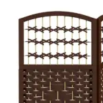 HOMCOM Brown Wave 3-Panel Folding Privacy Screen, Lightweight Room Divider for Home Office - Image 7