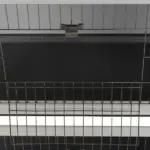 Bunny Cage Outdoor, 54" 2-Level Wooden Cage, with Lockable Doors, Removable Tray and Waterproof Roof, for Outdoor/Indoor Dark Grey - Image 9