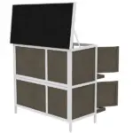 Bunny House Indoor, Wooden Hutch with Ramp for Indoor/Outdoor Use Durable Brown - Image 8