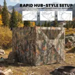 Outsunny Camping Hunting Blind, 3-Panel Blind See Through for Hunting Camping 176" x 58.3" Camouflage - Image 3