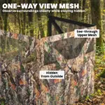 Outsunny Camping Hunting Blind, 3-Panel Blind See Through for Hunting Camping 176" x 58.3" Camouflage - Image 4