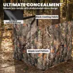 Outsunny Camping Hunting Blind, 3-Panel Blind See Through for Hunting Camping 176" x 58.3" Camouflage - Image 5
