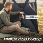 Outsunny Camping Hunting Blind, 3-Panel Blind See Through for Hunting Camping 176" x 58.3" Camouflage - Image 6