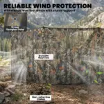 Outsunny Camping Hunting Blind, 3-Panel Blind See Through for Hunting Camping 176" x 58.3" Camouflage - Image 7