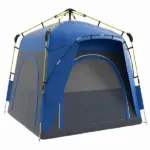 Outsunny Camping Tents 4 Person Pop Up Tent Quick Setup Automatic Hydraulic Family Travel Tent with Windows, Doors Carry Bag Included - Image 11