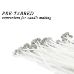 100 Pack 6 Inch Pre Tabbed Cotton Candle Wicks for Candle Making - Image 5