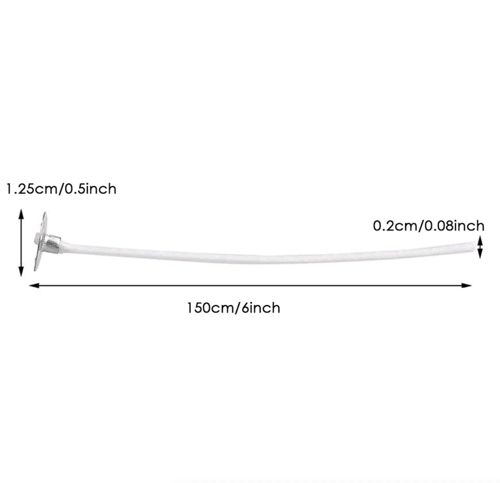 100 Pack 6 Inch Pre Tabbed Cotton Candle Wicks for Candle Making
